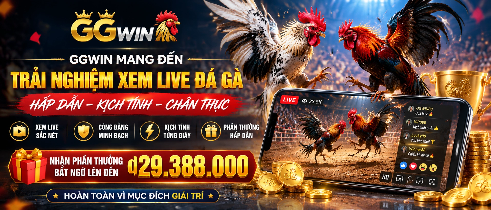 Đá Gà Cựa Sắt trên GGWIN